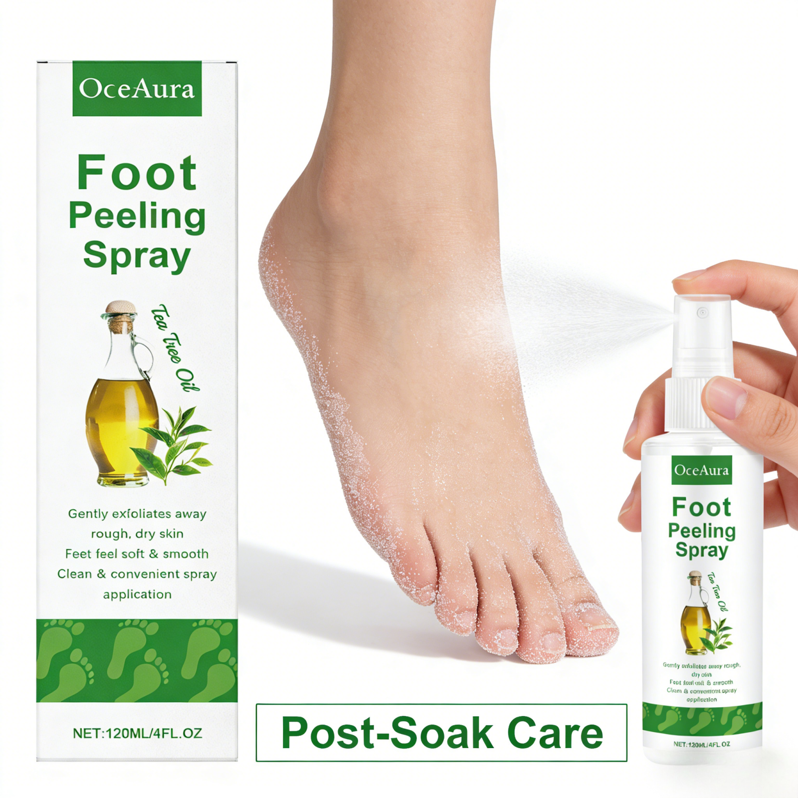 OceAura Foot Peeling Spray Sal – обзор и цена Glycolic Acid Exfoliant