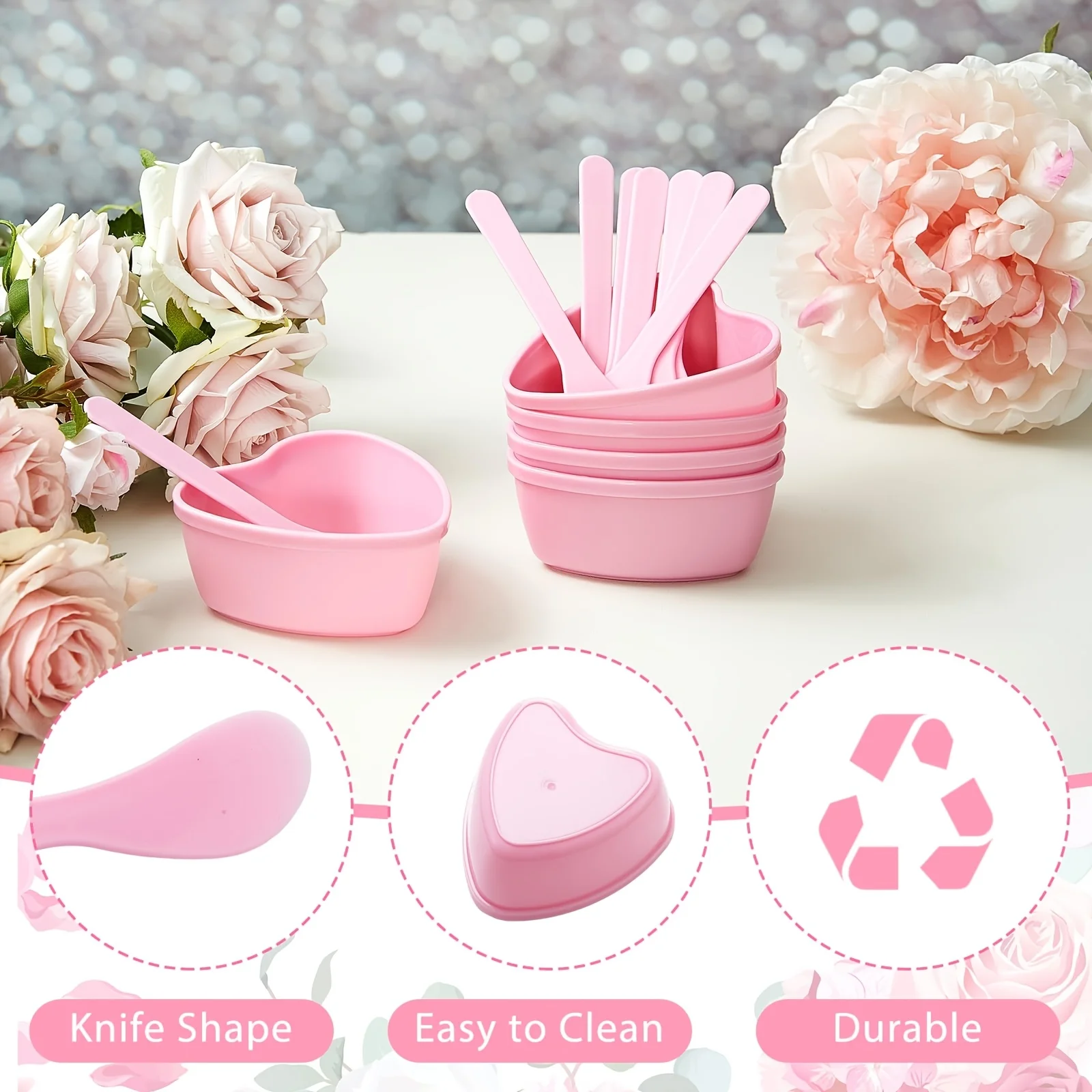 6-piece Pink Heart Shaped Faci – обзор и цена Skincare Qv