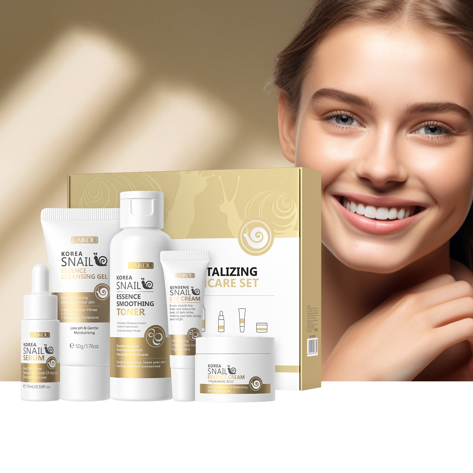 5pcs Boxed Korea Snail Skin Ca – обзор и цена Skincare Korea