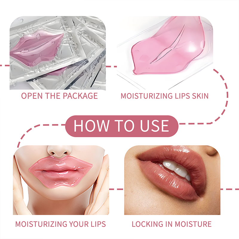 20Pcs/Box Pink Lips Masks Shee – обзор и цена Skincare Collagen