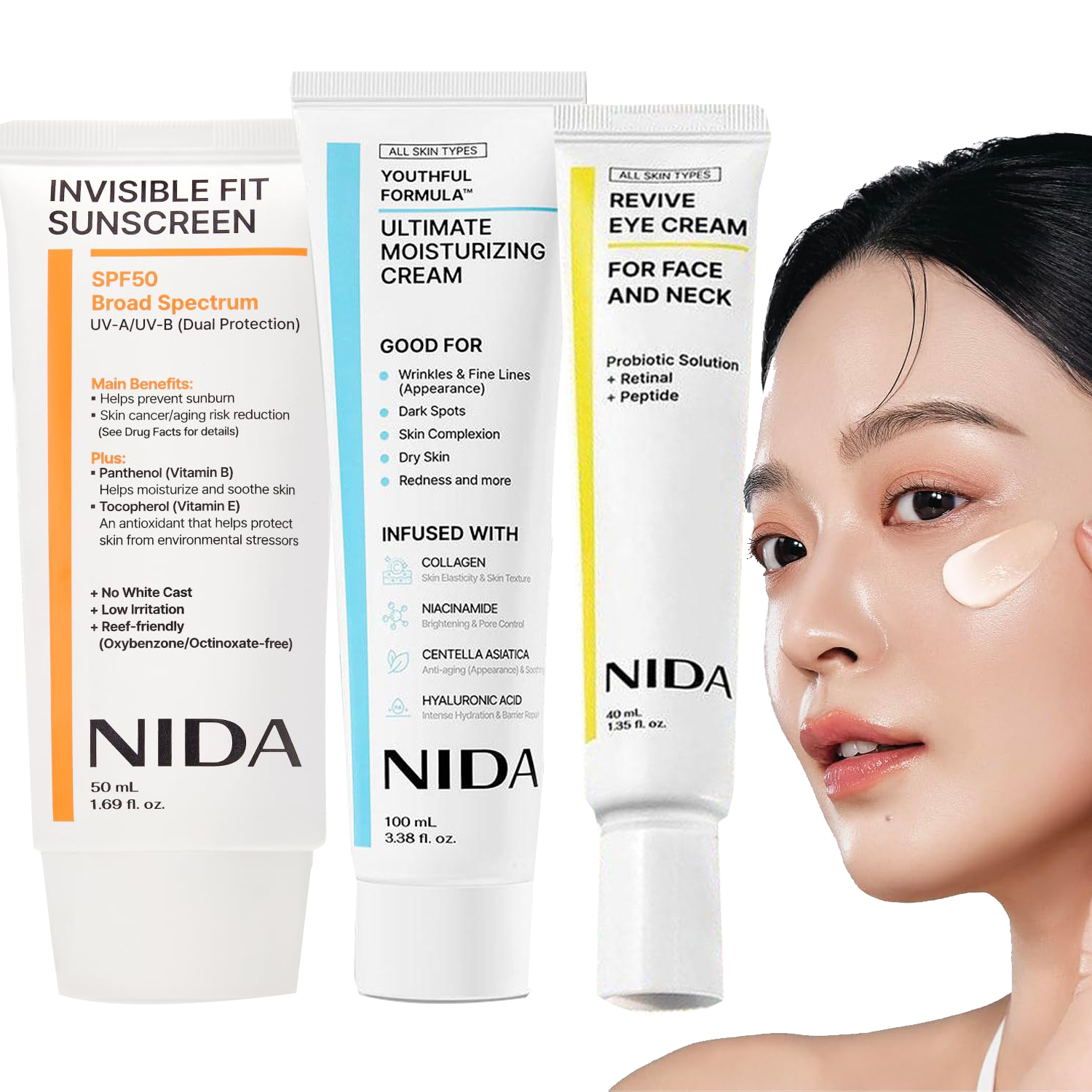 NIDA Moisturizing Cream+Sunscr – обзор и цена Spf 50 Sunscreen